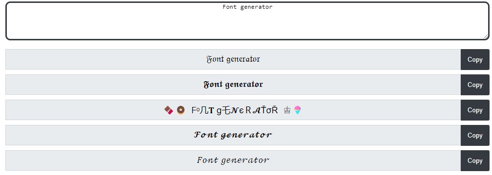 Font generator